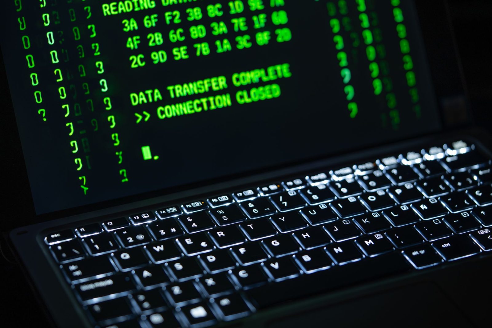 Laptop screen full of code